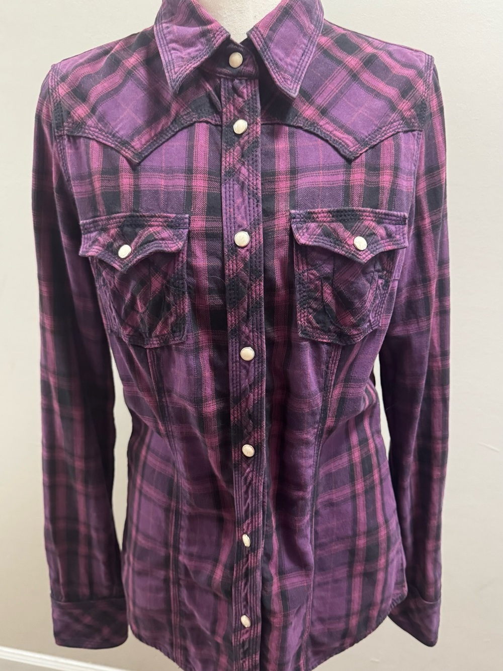 True Religion Flannel Western SZ M - Picture 2 of 5
